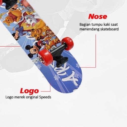 ♙ Skateboard full set anak2 kids kayu kanada papan roda pvc 2406 ❈