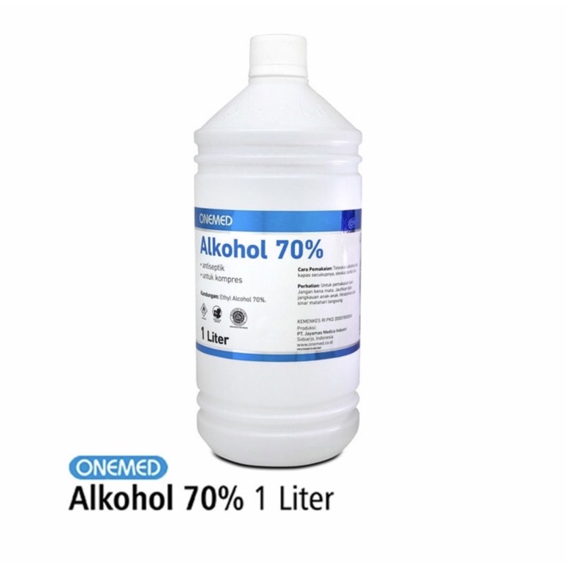 Alkohol 70% OneMed 1 liter ( sebagai campuran desinfektan )