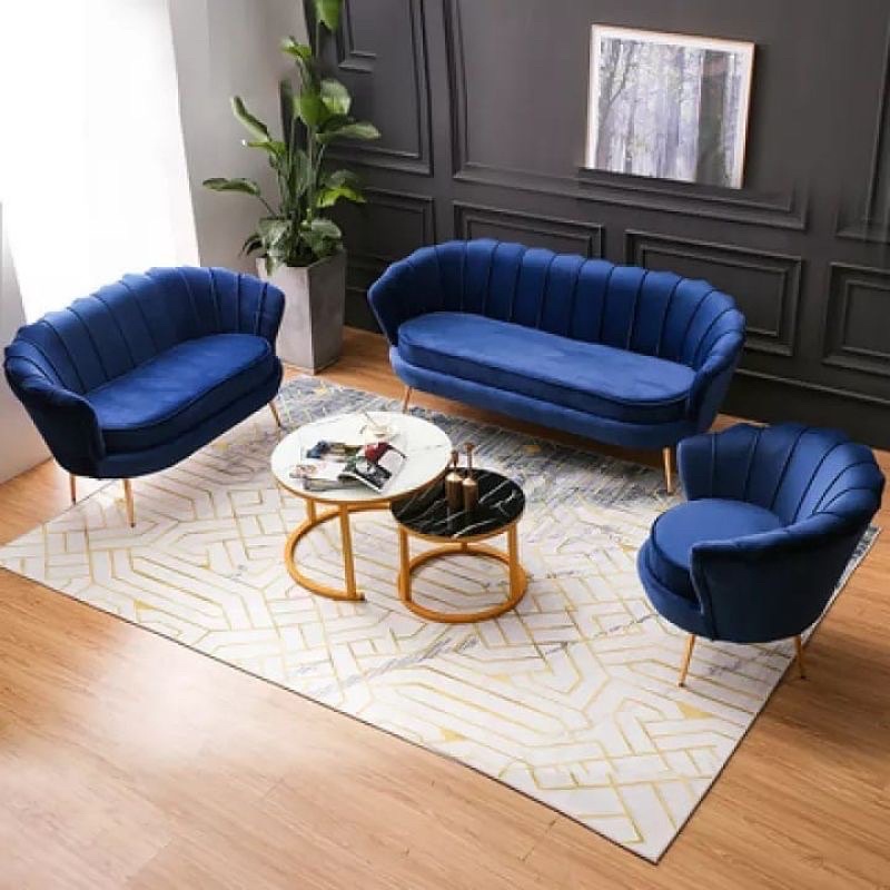 Sofa Set Jok Kerang Modern Ruang Tamu