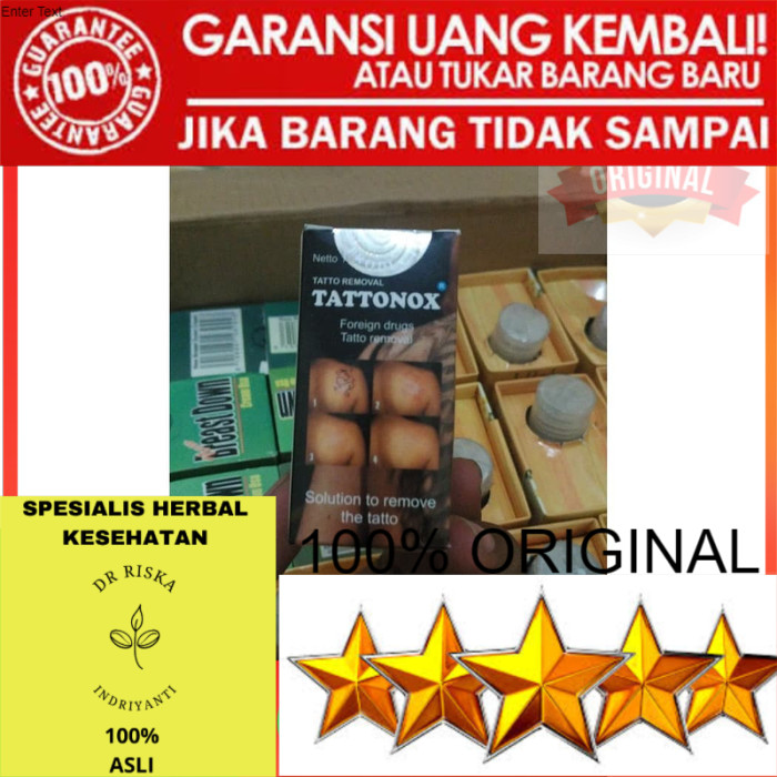 100% ORIGINAL OBAT PENGHAPUS PENGHILANG TATTO TATO TATTONOX TATONOX ORIGINAL ASLI