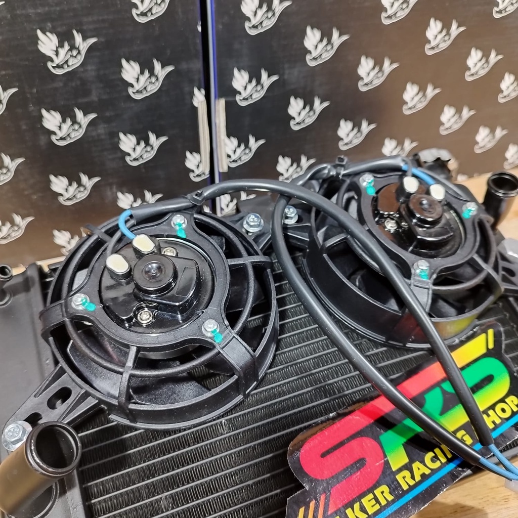 RADIATOR BIG ATAKA melengkung MX KING DOBEL KIPAS IMPORT