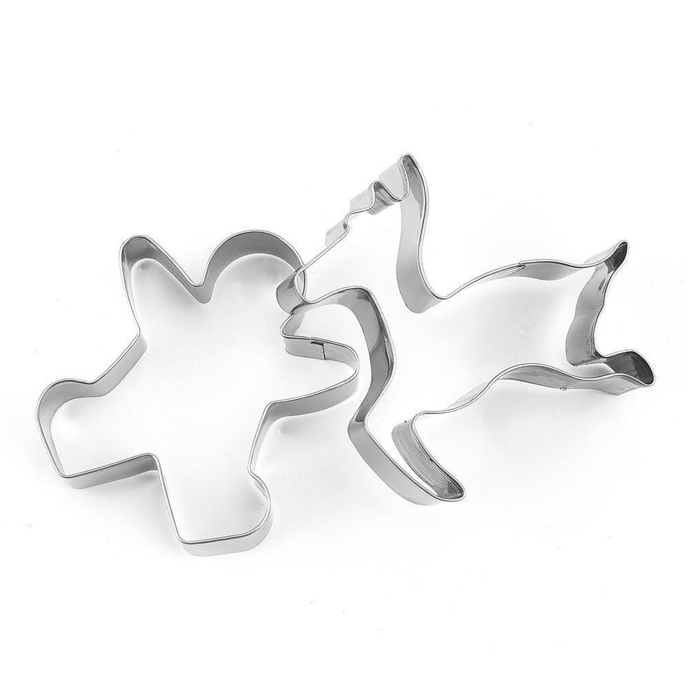 Solighter 24pcs Cetakan Adonan Kue Desain Natal 3D Bahan Stainless Steel