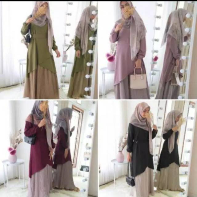 Gamis Aruna dress Local.id lavender / Local id gamis lebaran
