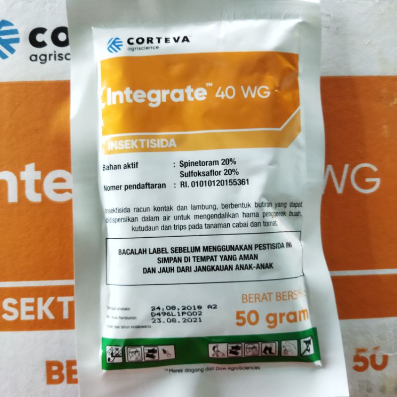 Insektisida INTEGRATE 40WG 50gr, racun pembasmi ulat, kaper, dan telur telur hama