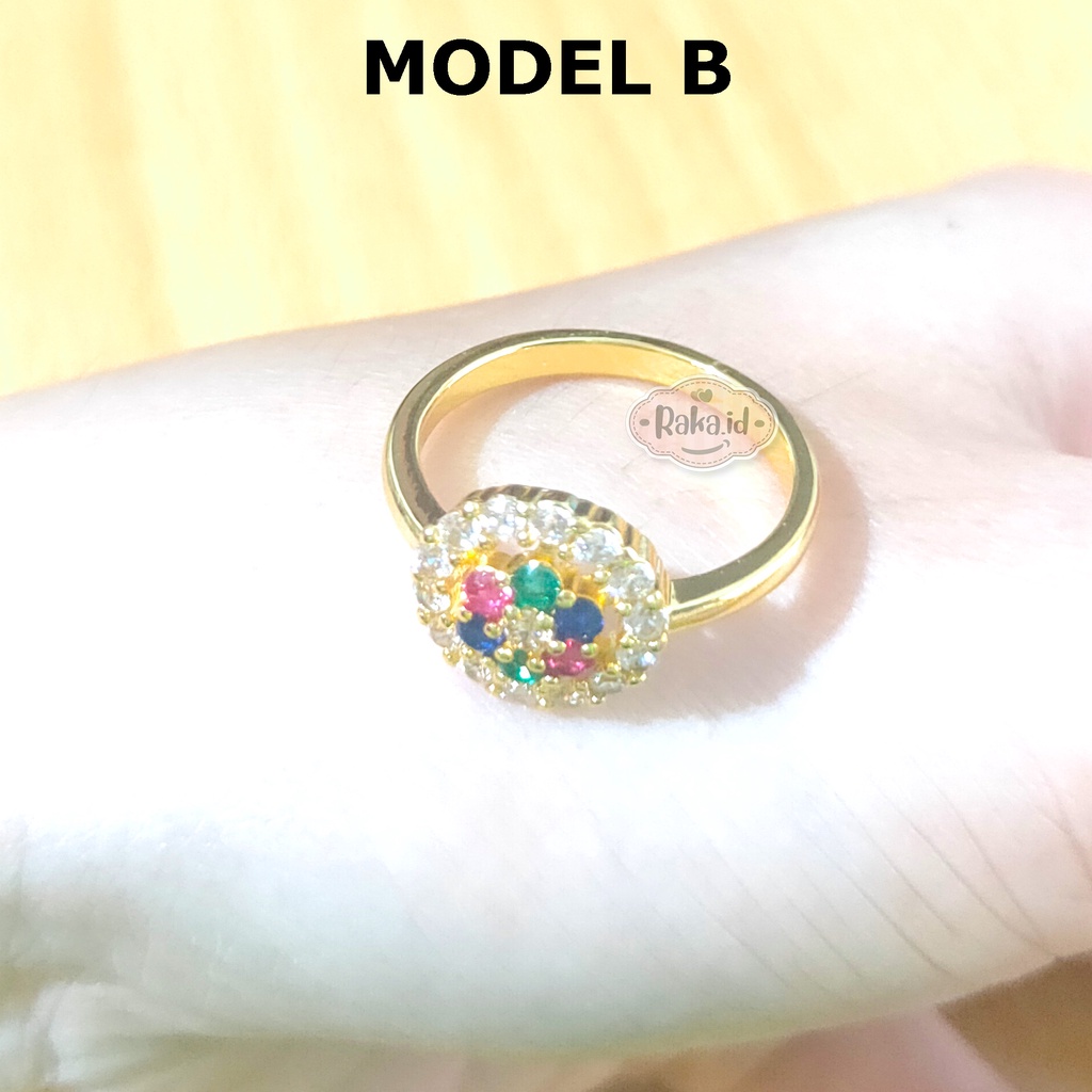 Cincin Wanita Cincin Dewasa Blink Blink Gold Aksesoris Perhiasan Wanita 1004