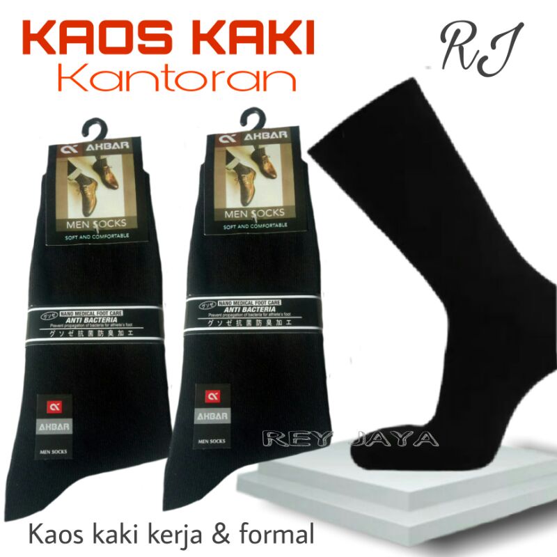 Kaos Kaki Kerja Kantoran Pria Laki Dewasa Anti Bakteri Warna Hitam Polos Panjang Ter Murah Premium