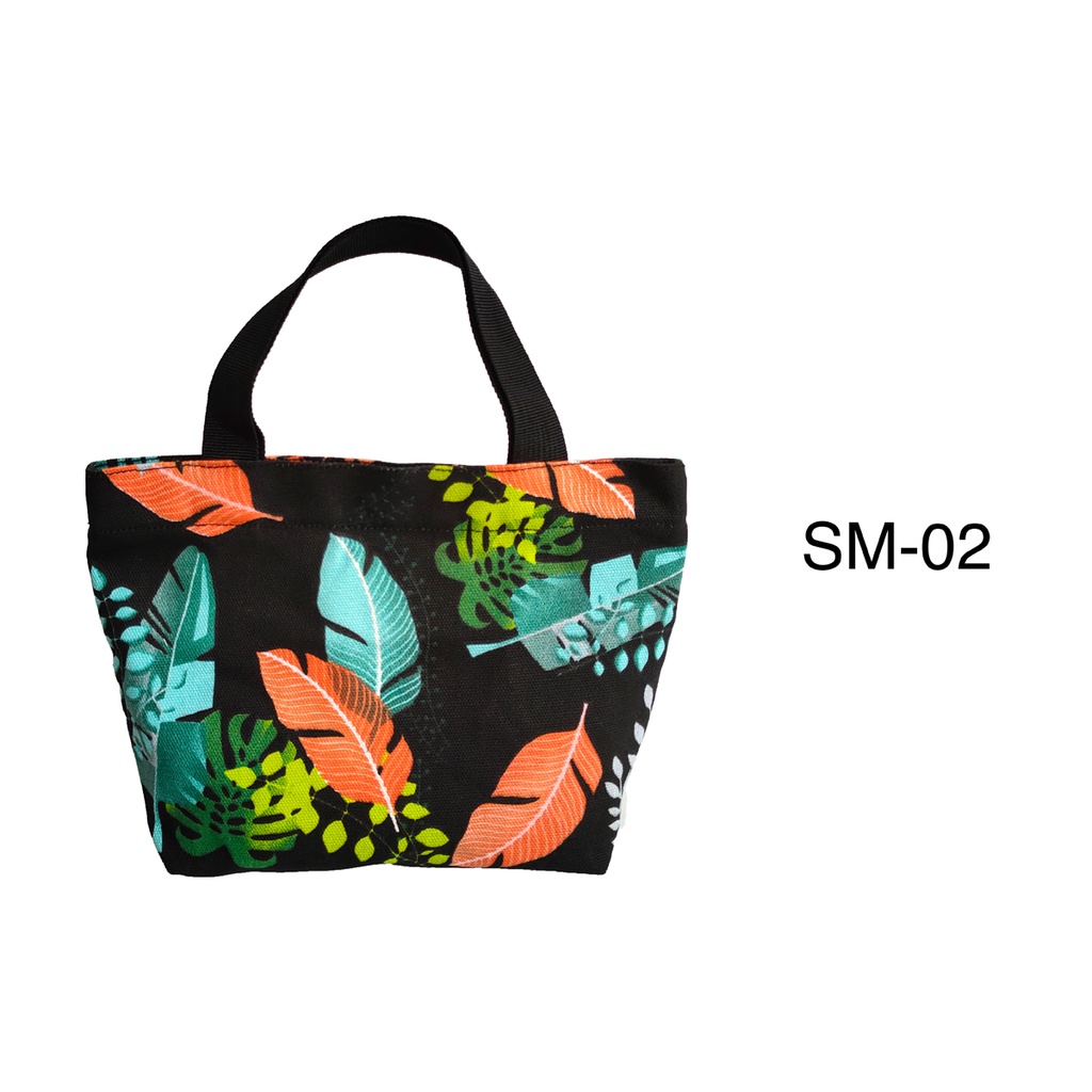 Tas Mukena Tas Make Up Bahan Kanvas 26x19x8cm Motif SM-02