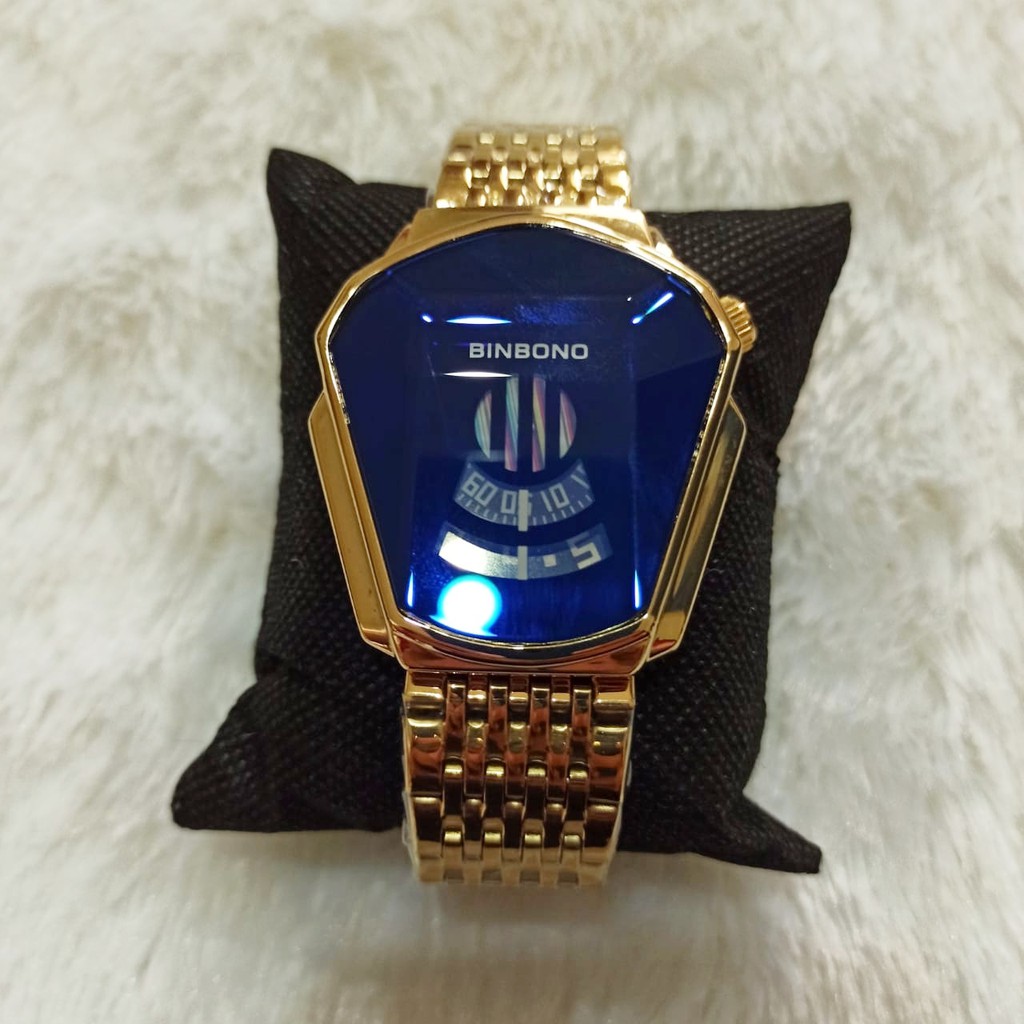 JAM TANGAN PRIA BINBOND JAM079G1 ORIGINAL RANTAI GOLD STAINLESS EMAS DANIEL COWOK PREMIUM MURAH ASLI