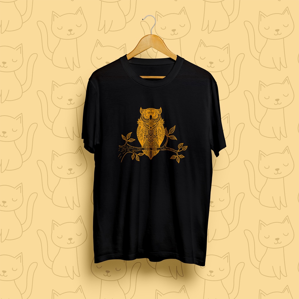 Kaos, Kaos Bebas, Kaos Santai, Kaos Keren, Kaos Unisex, Kaos Desain Owl, Kaos Burung Hantu, Kaos Des