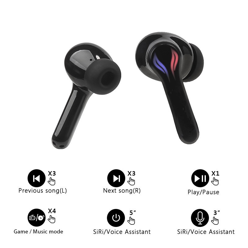 J116 TWS Gaming No Delay Headset Bluetooth Full Bass 12D Stereo Sound HIFI Subwoofer Music Games Dual-mode Wireless Earphone With Mic