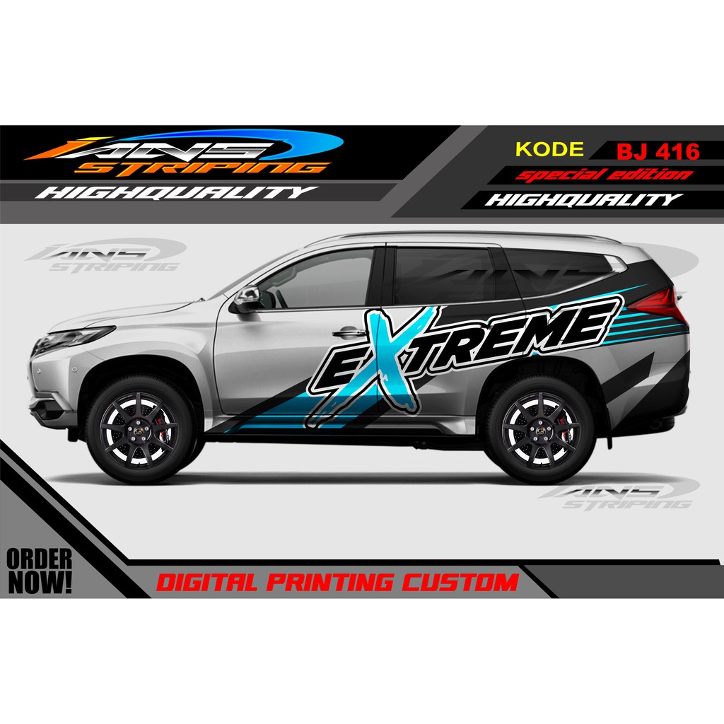 DECAL STICKER MOBIL PAJERO FORTUNER / STIKER MOBIL / VARIASI STIKER PAJERO