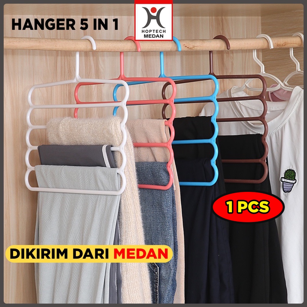 Hanger Jilbab 5 in 1 / Hanger Baju / Hanger Hijab / Gantungan Jilbab / Gantungan Baju / Hanger pakaian