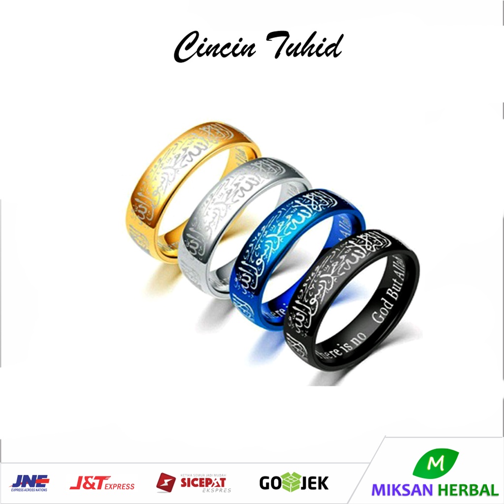 Cincin Tauhid  Titanium Anti Karat Islami