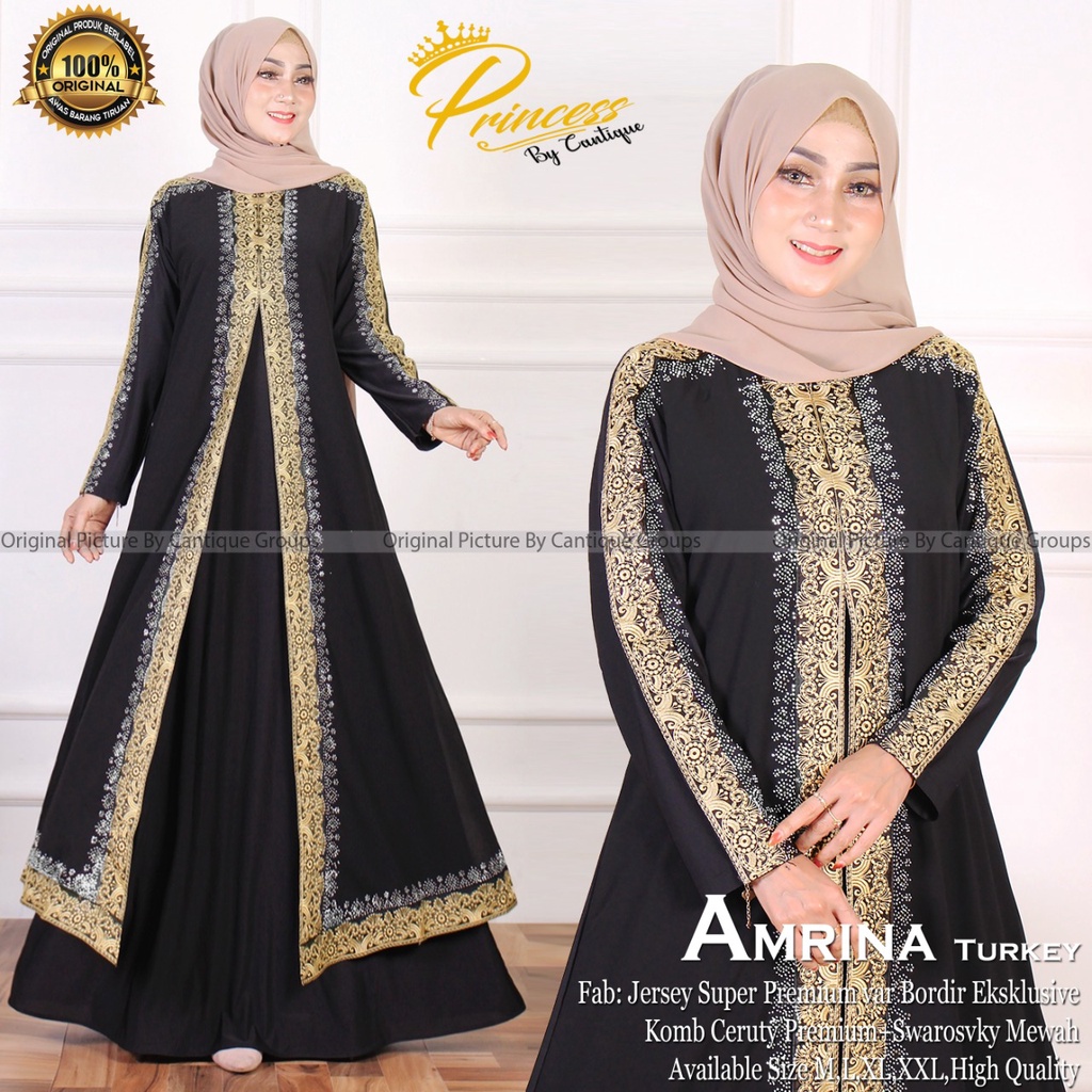Turkey Abaya 1322 Gamis Warna Hitam Gamis Arab Abaya Turkey Amrina Turkey