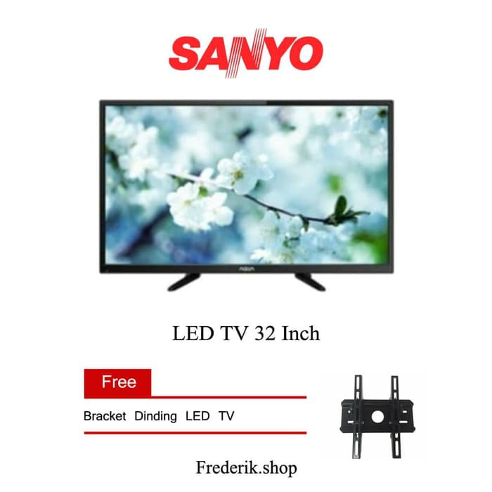 Promo Bracket+ Aqua Sanyo 32" LED TV 32AQT6000 DVBT2 Digital TV HDMI USB VGA Murah Banget