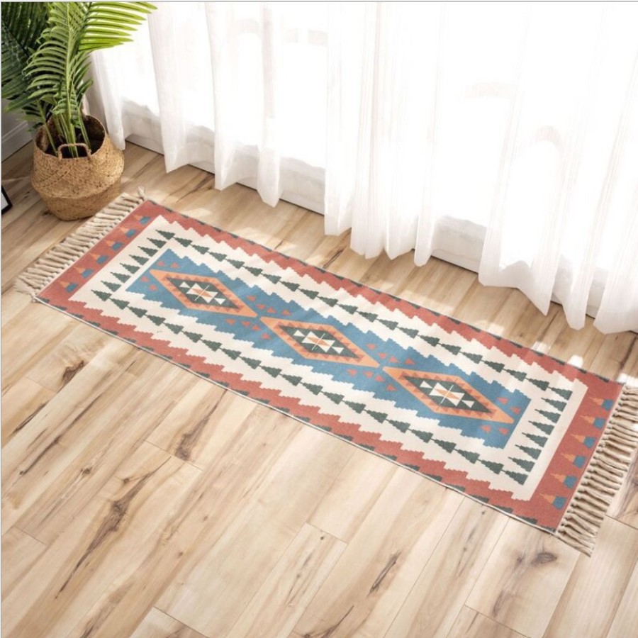 Ethnic Nordic Carpet / Karpet Alas Lantai Tikar Rumbai Renda Rajutan