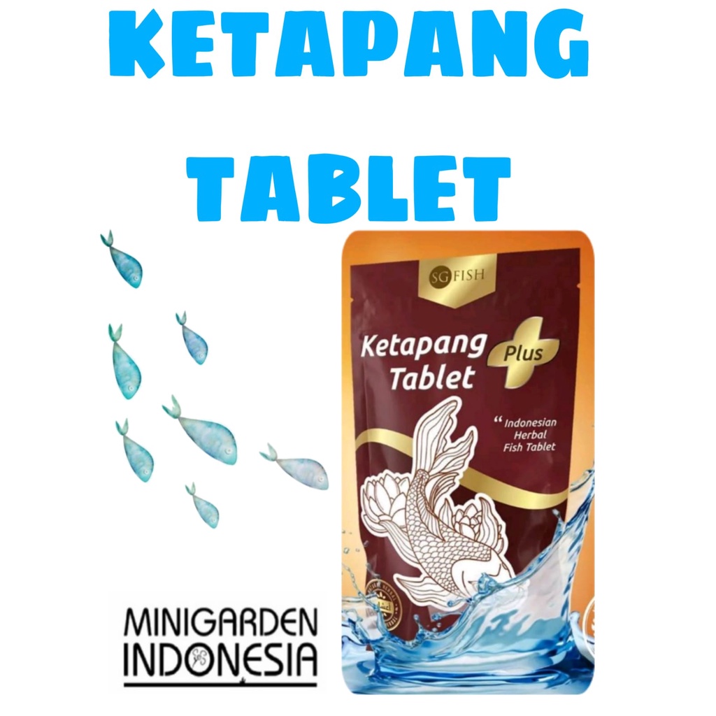 ECERAN KETAPANG TABLET PLUS vitamin C ikan hias cupang colour enhancer