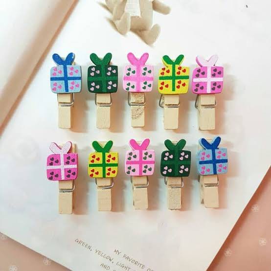 

Wooden Paper Clip Klip Penjepit Kertas Kayu Unik Karakter Lucu - Kado