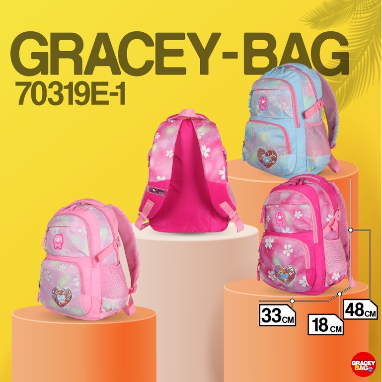 GB-70319E Tas Ransel Anak Perempuan / Tas Sekolah Silvergirl