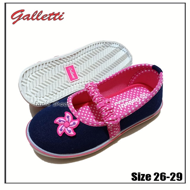 Galletti Princes 26-33 Pink Sepatu Anak Perempuan / Sepatu Sekolah Anak Paud TK Balita