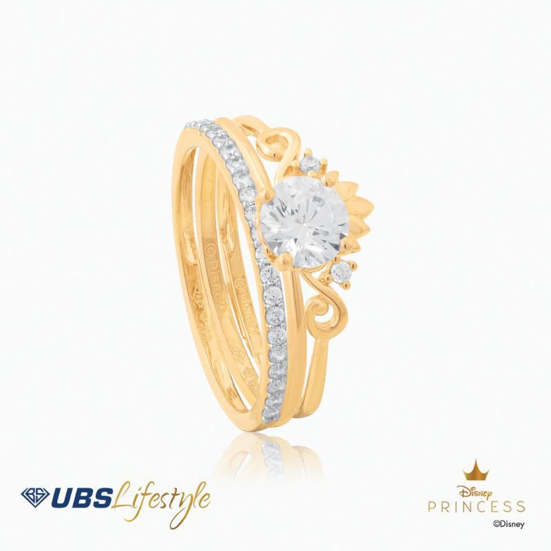 CINCIN EMAS UBS DISNEY PRINCESS JASMINE - 17K GOLD - CCY0136