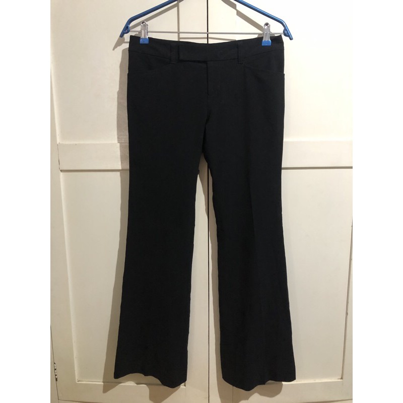 Celana Michel Klein MK cutbray bahan hitam Preloved