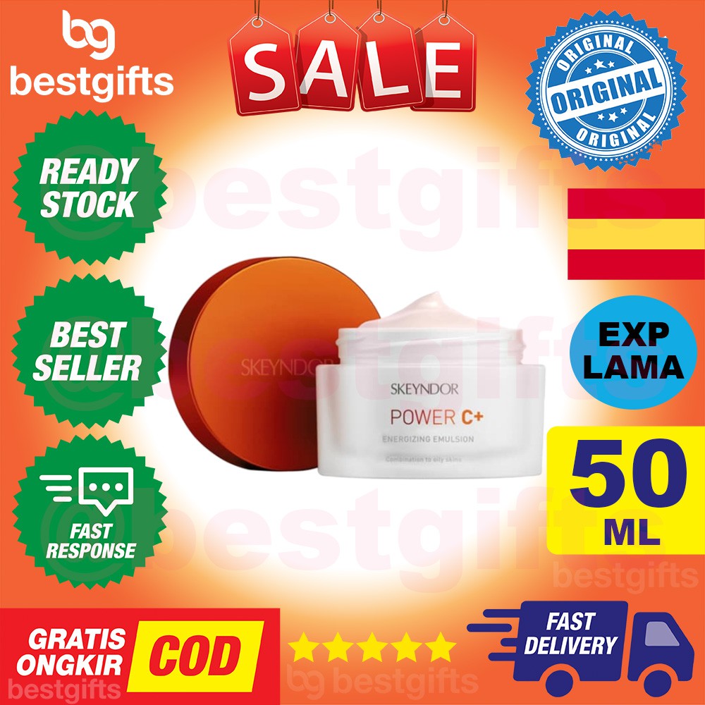 SKEYNDOR POWER C+ ENERGIZING EMULSION CREAM SPF15 SPF 15 KRIM EMULSI KULIT WAJAH VITAMIN VIT C 50 ML