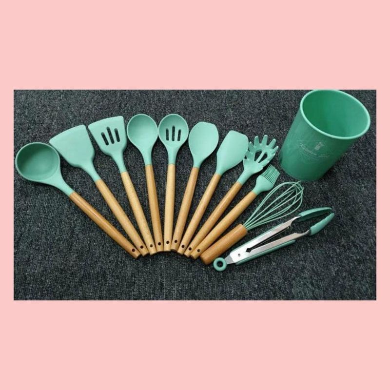SILICONE KITCHEN UTENSILS SET Green