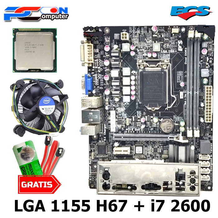 MAINBOARD INTEL LGA 1155 H67 Asrock dengan i7 2600