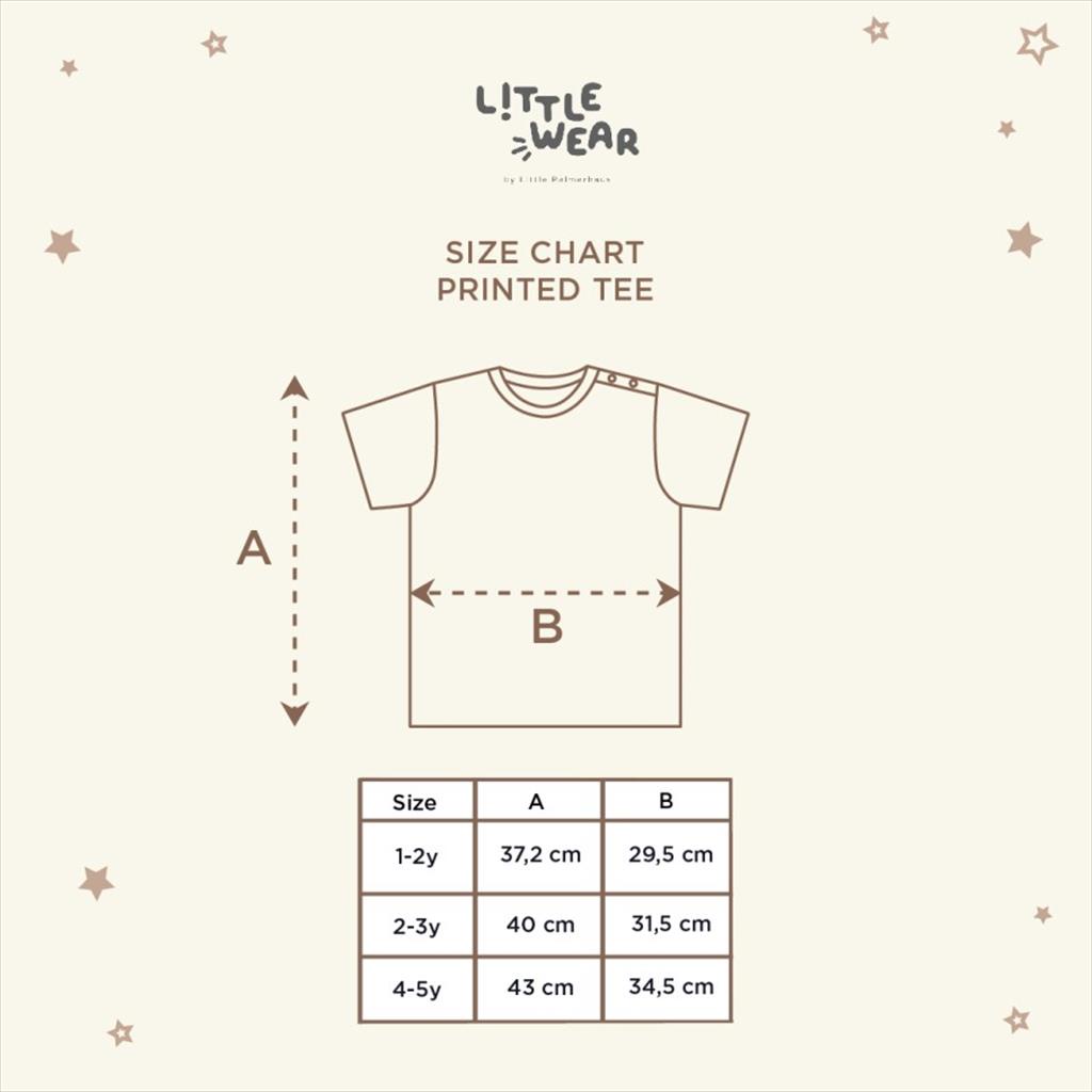 [TOMS] [1-5 Tahun] LITTLE PALMERHAUS (1pcs) LITTLE WEAR Printed Tee / Atasan Kaos Anak Unisex