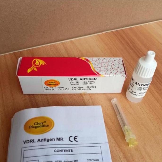 Ready Stock Vdrl Antigen 5Ml 250 Test Glory Diagnostics Dwinopraka