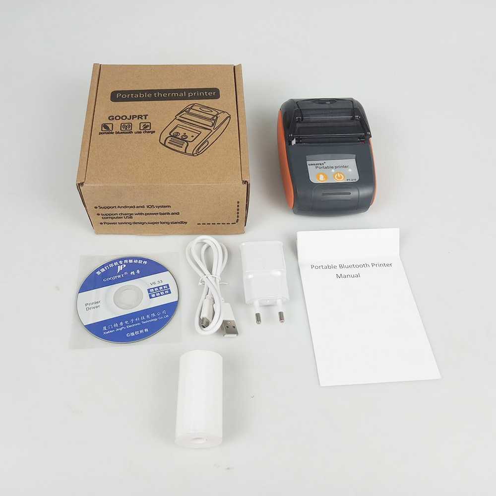 GOOJPRT POS Bluetooth Thermal Receipt Printer 58mm - PT210