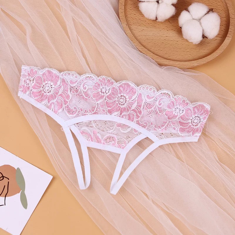 Buka Celana Dalam Wanita Renda transparan Bunga-Bunga Thong Lingerie Seksi 3C087