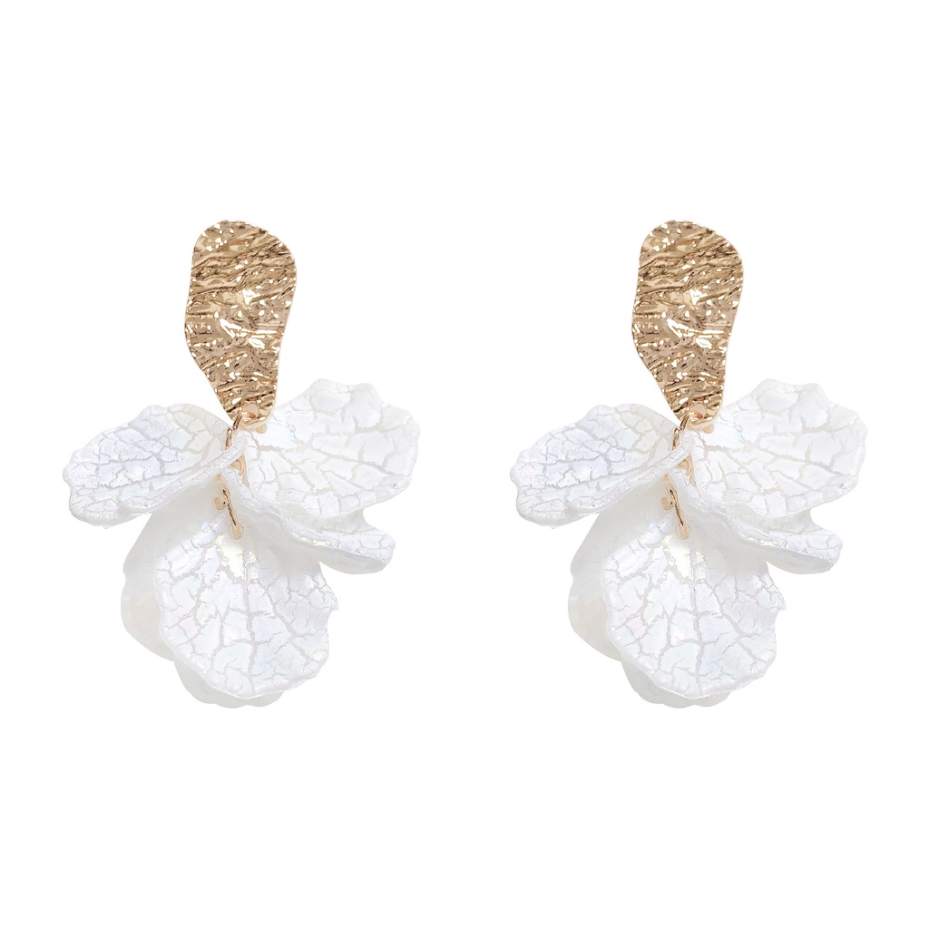 Shell crack earrings summer fresh and wild petal flower earrings temperament earrings earrings