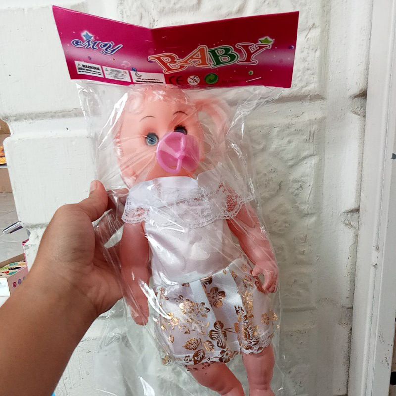 KW3012 - Mainan Boneka Baby DOT Cewek Bayi Bisa Nangis Mama Papa KW3012