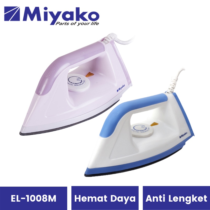 Setrika Miyako El-1008M | Gosokan Baju Seterika Hemat Energi Miyako 1008