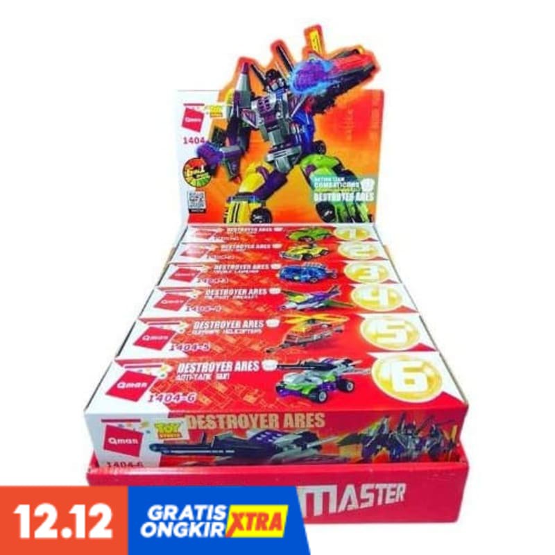 SUPER PROMO BRICK QMAN 1404 DESTROYER ARES 6 IN 1 - KOLEKSI LEGO ANAK TERMURAH