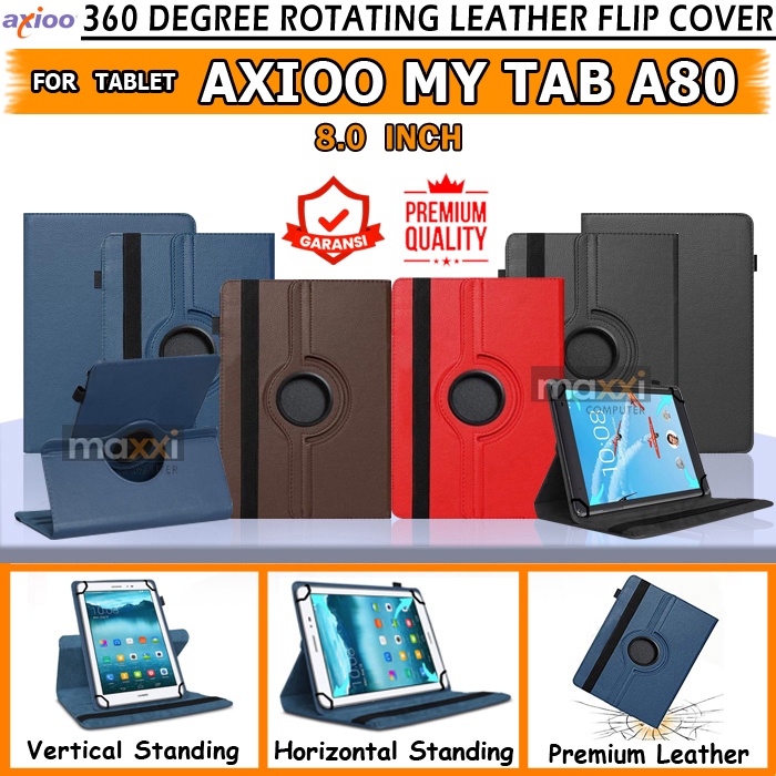 Axioo Mytab A80 My Tab Tablet 8 Inch Bookcover Flipcover Flipcase Flip Case Casing Book Cover Kesing