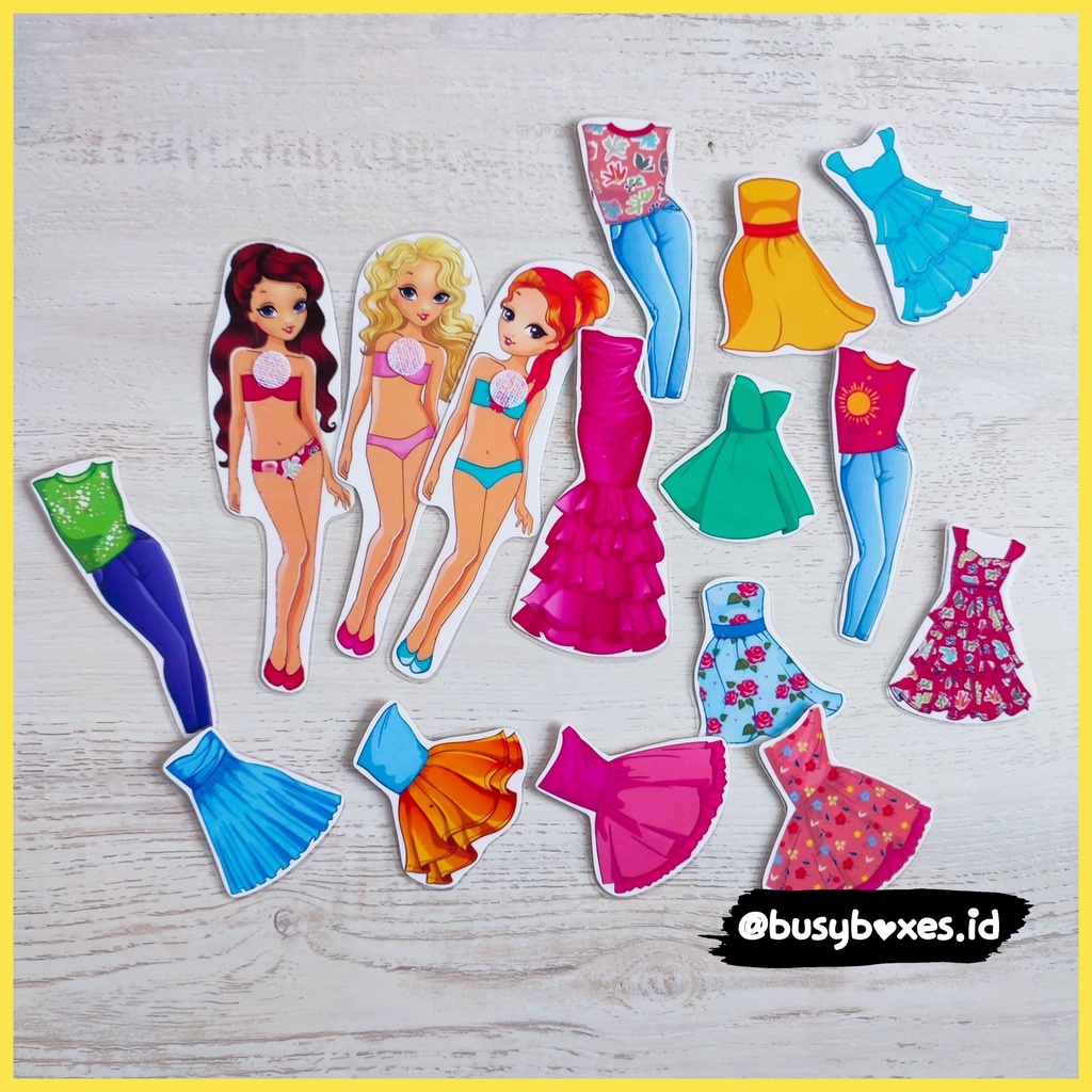 [busyboxes.id] Busy Page Paper Doll / Bongkar Pasang / Mainan BP