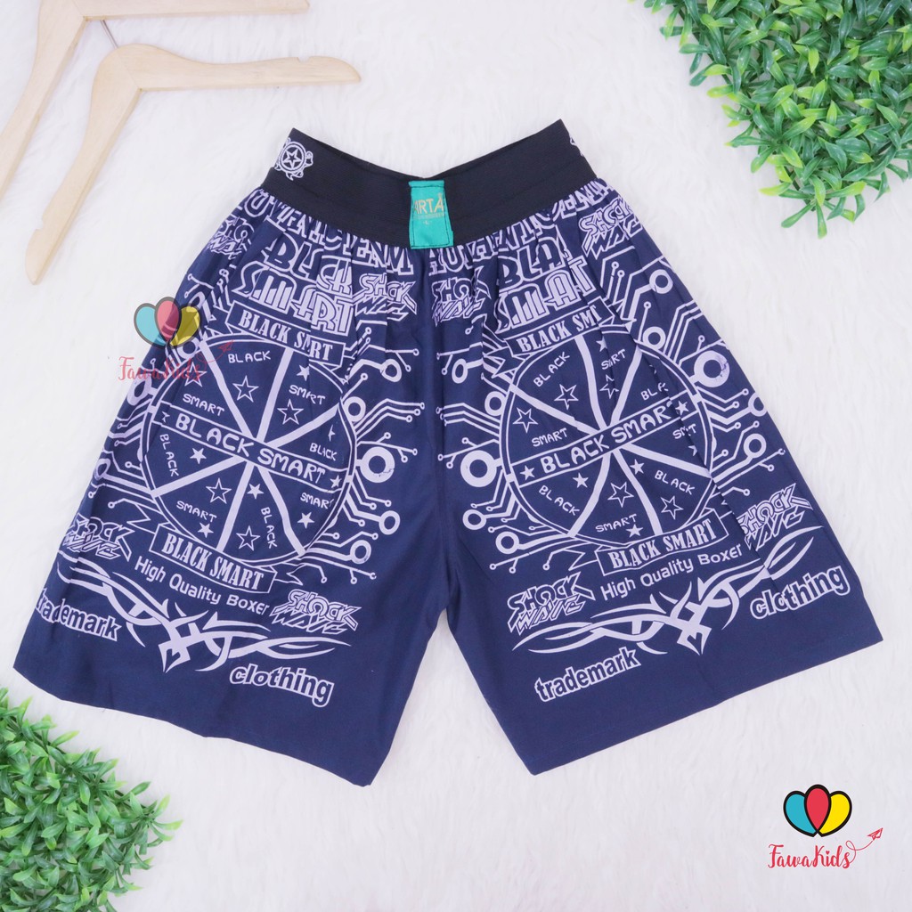 Celana Boxer Uk Remaja Tanggung / Celana Pendek Boxer Anak Laki Harian Santai Hawai Kolor Adem Murah