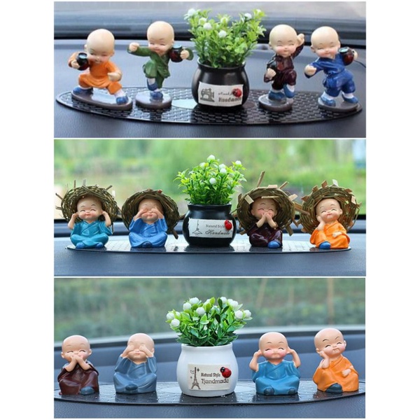 PAJANGAN Shaolin Set Pajamgan Dashboard Mobil Biksu Shaolin Set Pajangan Dashboard Biksu Shaolin Set