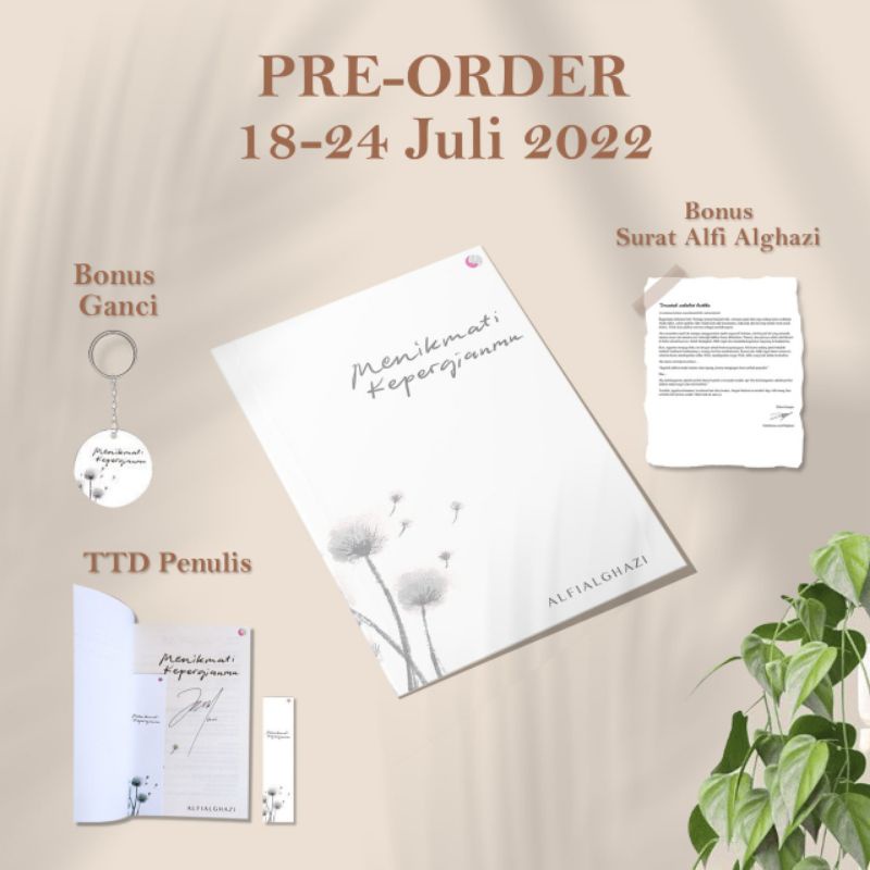 Buku Menikmati Kepergianmu + TTD - Alfialghazi