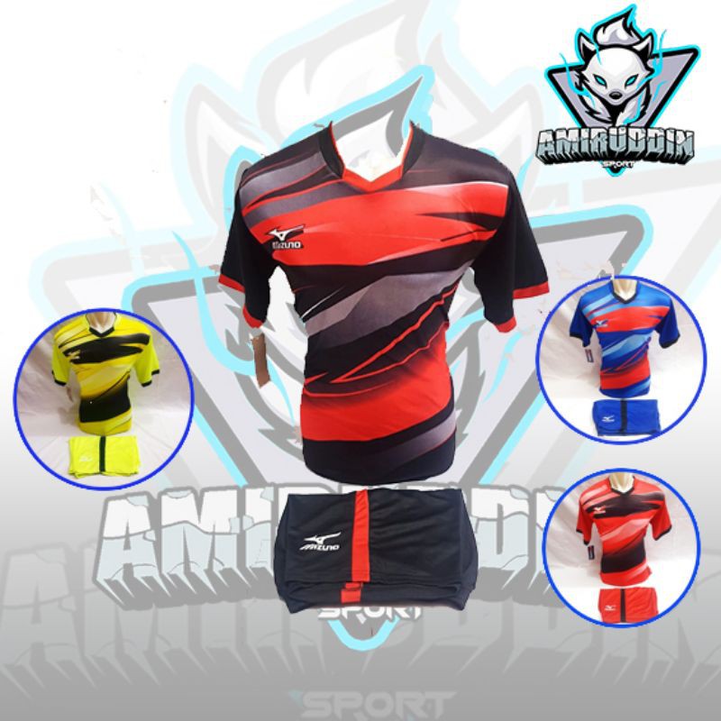 TERBARU Setelan Baju Olahraga MIZUNO Printing Kostum Volly Kostum Futsal Dan Sepak Bola