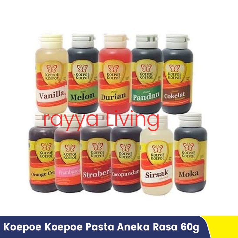 

Perisa Makanan Koepoe Koepoe Pasta Cokelat Pandan Mocca Vanilla 60g