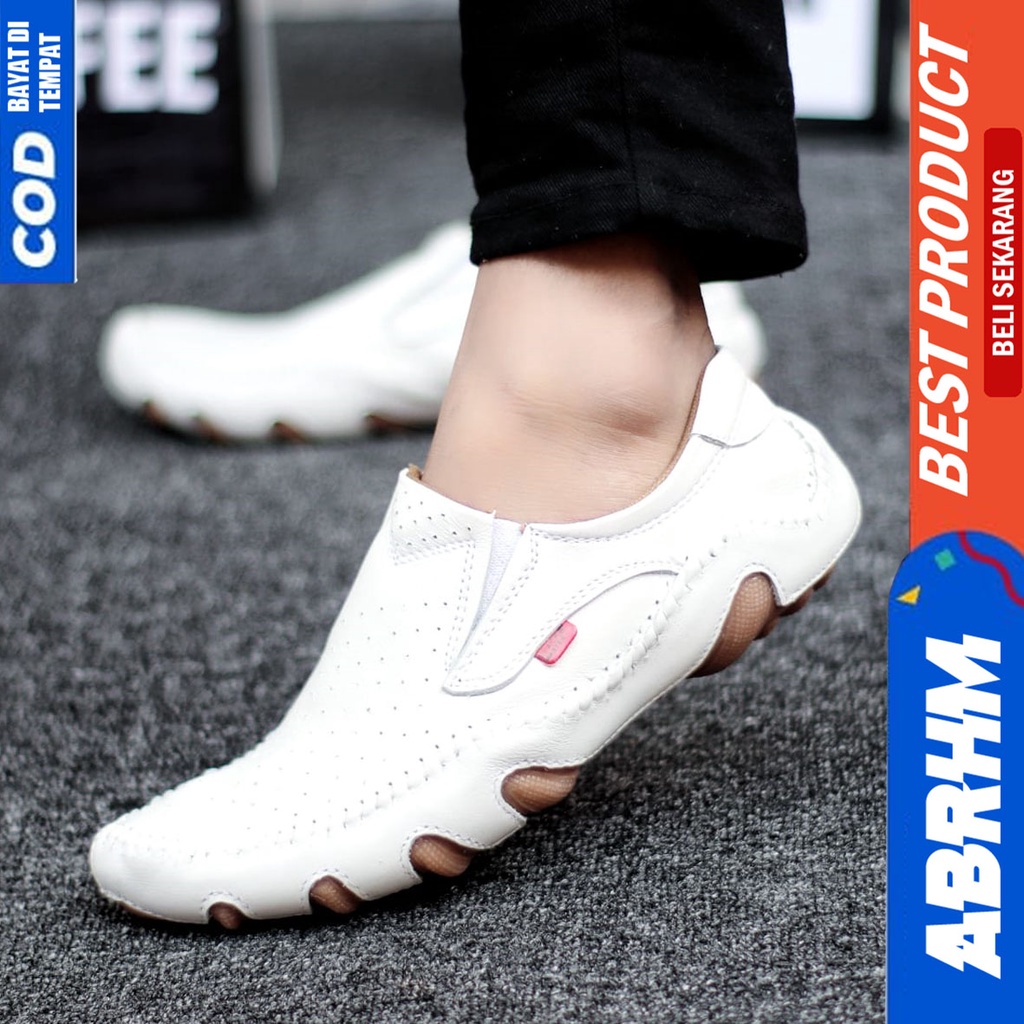 Sepatu Formal Pantofel Kulit Asli Kerja Pria ABRHM BESTRO