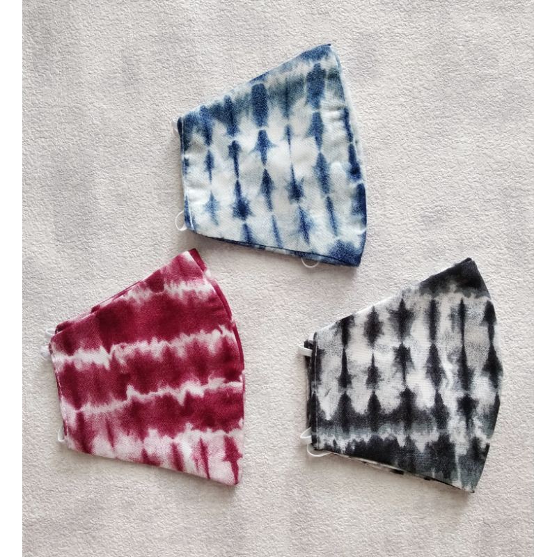Masker Kain Hijab (Headloop) Tie Dye / Masker Kain Premium