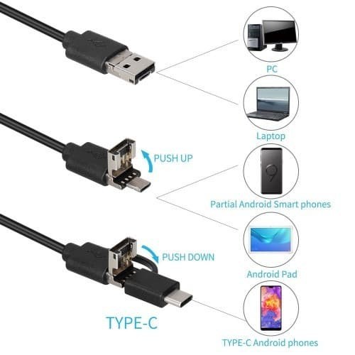 Y103 BORESCOPE / Endoskop Spy USB Kamera Mini Kabel Waterproof Android