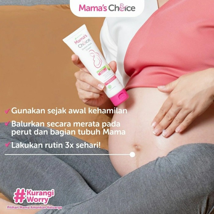 MAMA'S CHOICE Natural Stretch Mark Cream Krim Anti Stretchmark Alami