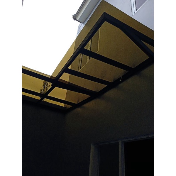 pasang kanopi baja ringan + cat atap solar flat 1,2 mm