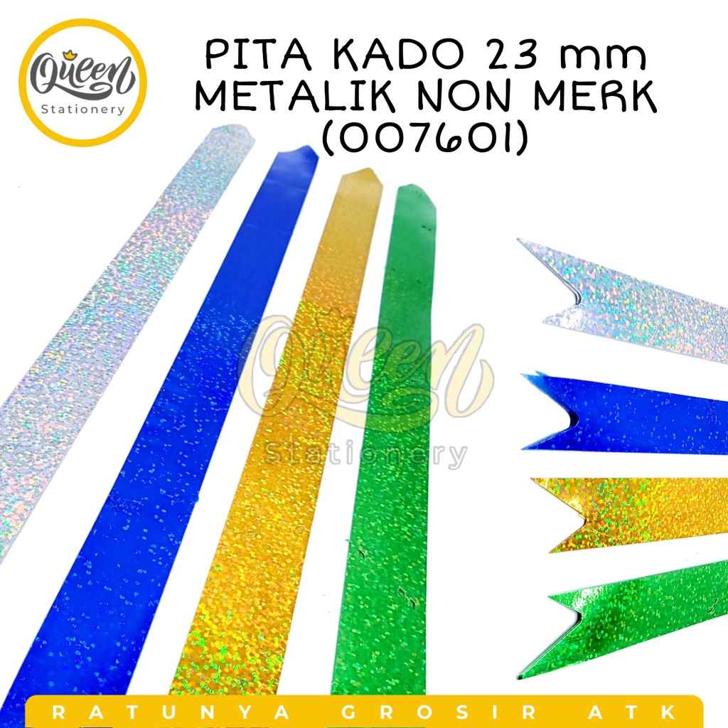 

PITA KADO 23MM METALIK NON MERK / HIASAN KADO / PITA HIAS / PITA KADO (007601)